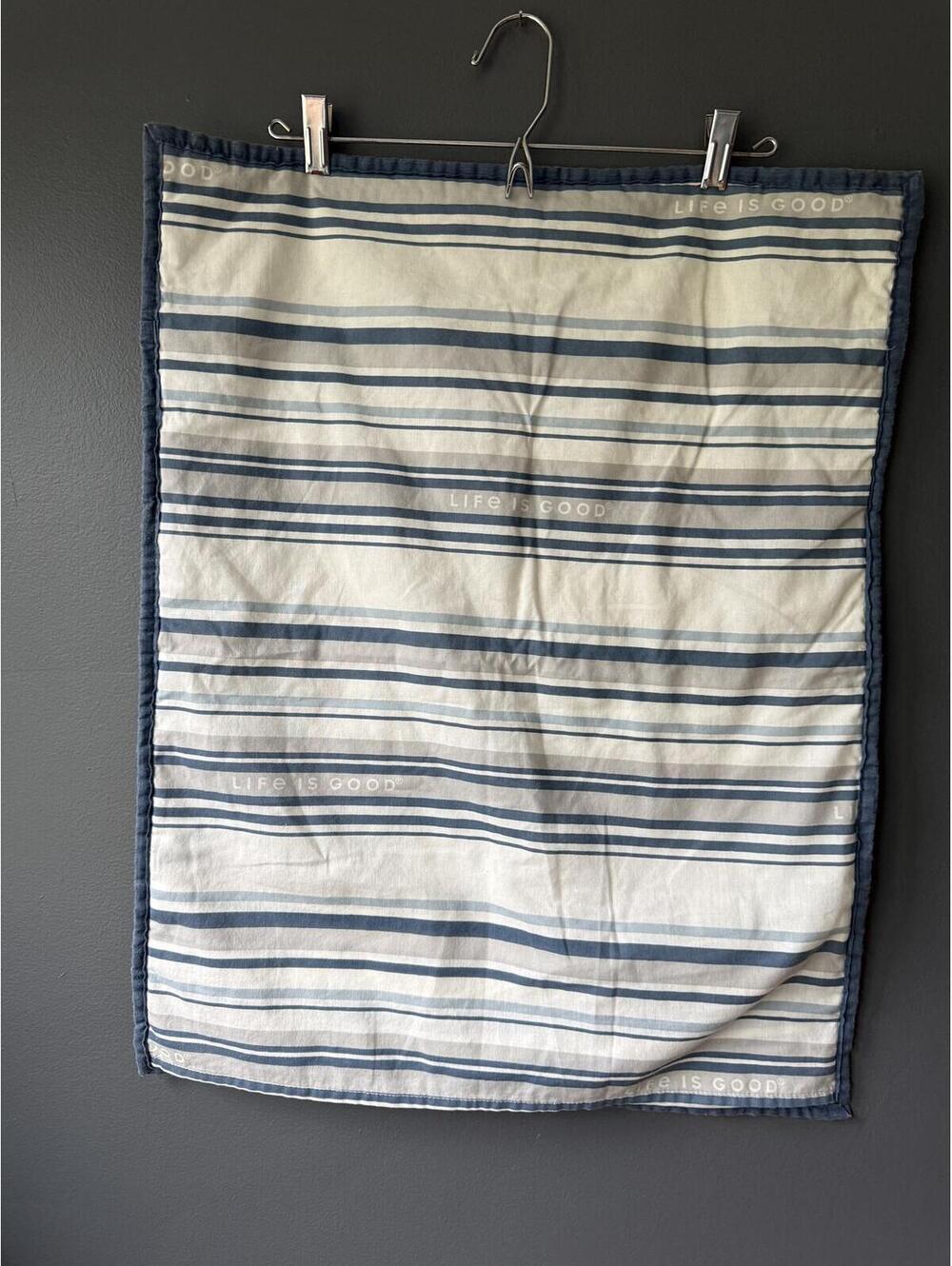 Life is Good Striped Pillowcase